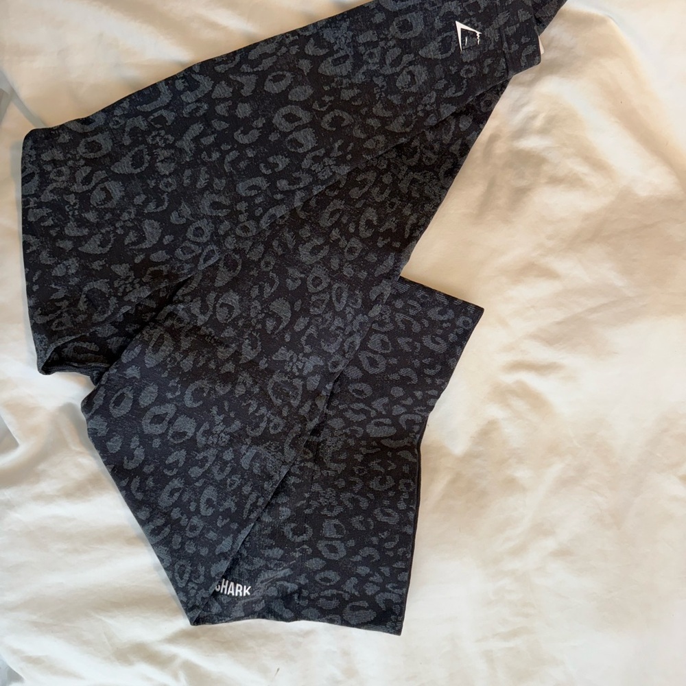 Gymshark Black/Gray Leopard Print Pants